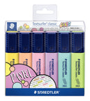 Highlighter Staedtler Textsurfer Classic Chisel Asstd Pastel Wlt6