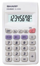 CALCULATOR SHARP EL233SB 8 DGT BATT WHITE