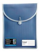 Attache Case Protext File With Elastic Closure Blue