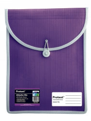 ATTACHE CASE PROTEXT FILE WITH ELASTIC CLOSURE PURPLE