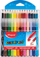 Sp- Combo Pack Maped Felt Tip Markers X12 & Coloured Pencils X 15 Asst Pk27