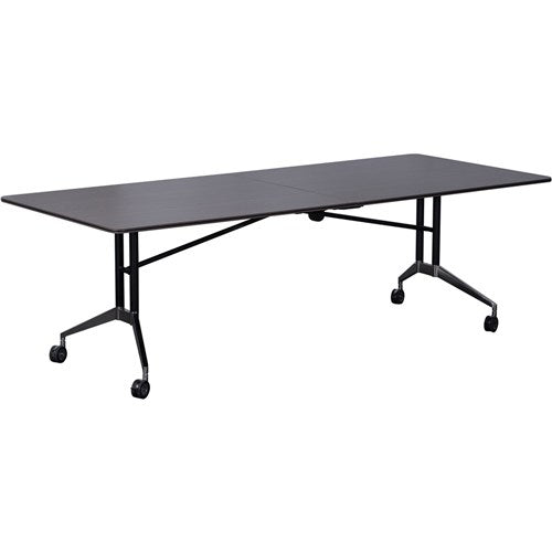 Rapidline Rapid Edge Folding Table 2400W x 1000D x 743mmH Driftwood Top | Better Office