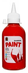 Paint Ec 250ml Rainbow Junior Acrylic Brilliant Red