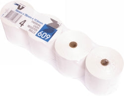 CASH REGISTER ROLL 76X76X11.5MM THERMAL PK4 #609 BX6
