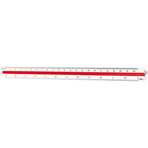 Staedtler Mars 561 Reduction Scale Ruler: 1:20 1:25 1:50 1:75 1:100 1:125