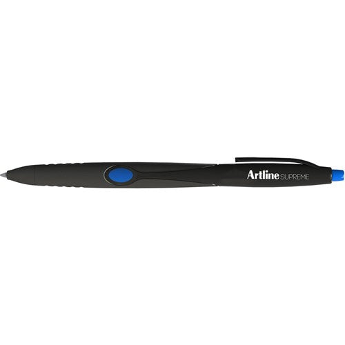 Artline Supreme Ballpoint Pen Retractable Medium 1mm Blue Pack Of 12