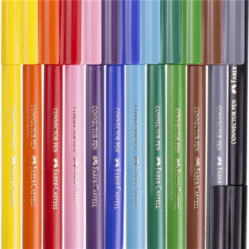 Faber-Castell Connector Pen Marker Assorted Pack of 12