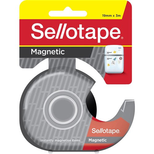 Sellotape Magnetic Tape 19mmx3m In Dispenser Black | Better Office