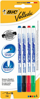 Marker Whiteboard Bic Velleda 1721 Asst Pk4