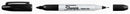 MARKER SHARPIE TWIN TIP BLACK BX12