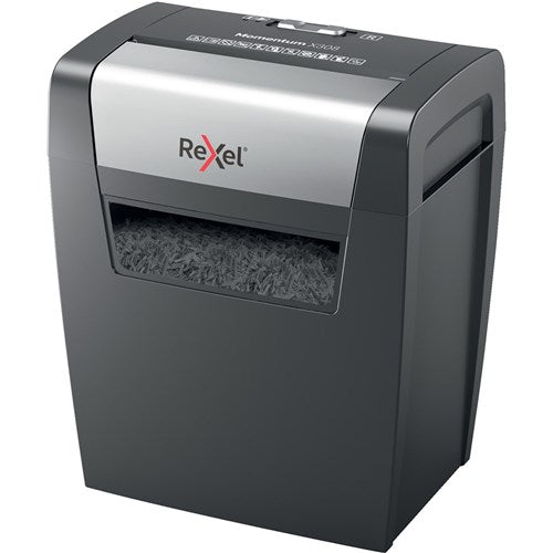 Rexel Momentum X308 Cross-Cut Shredder Black