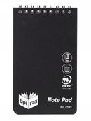NOTEBOOK SPIRAX P541 PP BLACK 147X87MM T/O 96PG