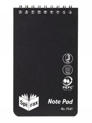 NOTEBOOK SPIRAX P541 PP BLACK 147X87MM T/O 96PG