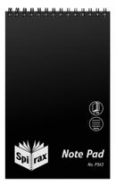 Notebook Spirax P563 Pp Black 200x127mm T/O 100pg (PK20)