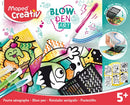 Art Kit Maped Colour In Templates & Stencils With Blow Pen