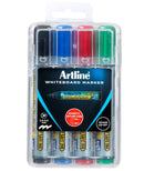 Marker Whiteboard Artline 579 5mm Chisel Nib Hard Case Asst Pk4