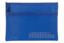 PENCIL CASE CELCO 350X180MM NAME LARGE 2 ZIP BLUE