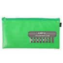 PENCIL CASE CELCO 345X180MM NAME MEDIUM 1 ZIP GREEN