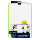 WHITEBOARD QUARTET 200X300MM 2 SIDED LAP BOARD W/ARTLINE MARKER GREEN