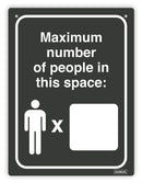 Sign Durus 225mmx300mm Wall Maximum Capacity Pp Charcoal