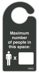 Door Hanger Durus 100mmx210mm Maximum Capacity Charcoal