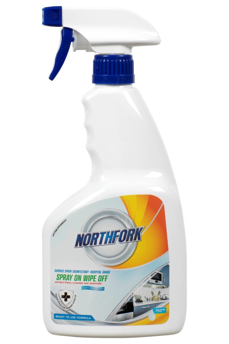 SPRAY ON WIPE OFF SURFACE CLEANER NORTHFORK 750ML