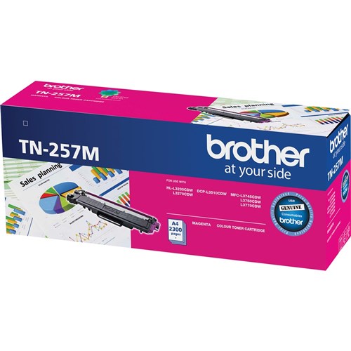 Brother TN-257M Toner Cartridge High Yield Magenta