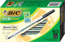Pen Bic Bp Ecolutions Round Stic 1.0mm Medium Point Black Bx50