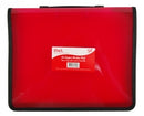 BINDER STAT A4 2R ZIPPER W/HANDLE RED