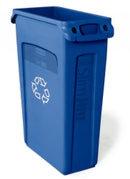 Sp- Bin Slim Jim Rubbermaid With Venting Channels Blue