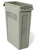 Sp-Bin Slim Jim Rubbermaid With Venting Channels Beige Recycled