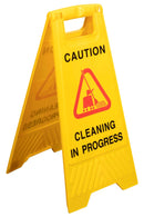SAFETY SIGN CLEANLINK 32X31X65CM CLEANING IN PROGRESS YELLOW