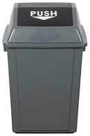 RUBBISH BIN CLEANLINK 40L WITH BULLET LID GREY