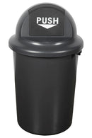 Sp- Rubbish Bin Cleanlink 60l Circular With Bullet Lid 60l Grey
