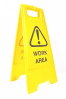 Sp- Safety Sign Cleanlink 32x31x65cm Work Area Yellow