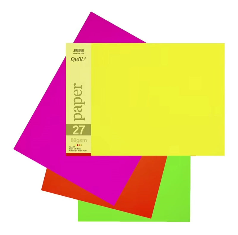 BOARD QUILL A3 230GSM FLUORO ASSORTED PK15