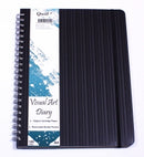VISUAL ART DIARY QUILL PREMIUM A4 WITH POCKET BLACK 120PG