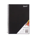 Visual Art Diary Quill A5 Spiral Black Cover 60lf