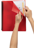 Sp- Display Book Marbig A4 Refillable Red 40pgpg