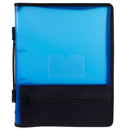 Sp- Binder Marbig 25mm 2o Zipper With Storage Blue