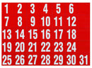 Sp- Magnetic Quartet Dates Red Set Of 31