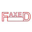 Sp- Stamp Deskmate Pre-Inked Faxed Date Red