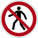 Sp- Marking Sign Durable Pedestrian Prohibited Red