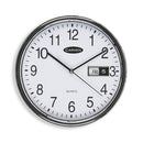 Sp- Wall Clock Carven 285mm With Date Silver Rim