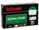 Sp- System Card Esselte 127 X 76mm (5x3) White Pk100