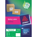 Sp- Label Enviro Avery 199.6x289.1mm 100% Recycled 1/Sheet Box 100 White
