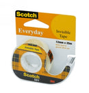 Tape Invisible Everyday Scotch 501 12mmx25m On Dispenser H/Sell
