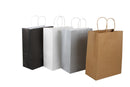 Gift Bag Plain 25.5x30cm Blk Gld Sil Wh Large (PK12)