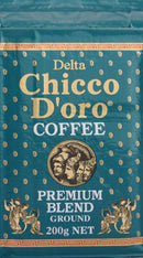 Sp- Beans Chicco Doro 200g Delta Coffee Grnd Turquiose Vittoria F&Bpg