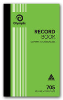 Record Book Olympic 705 Trip C/Less 8x5 1-50 Only